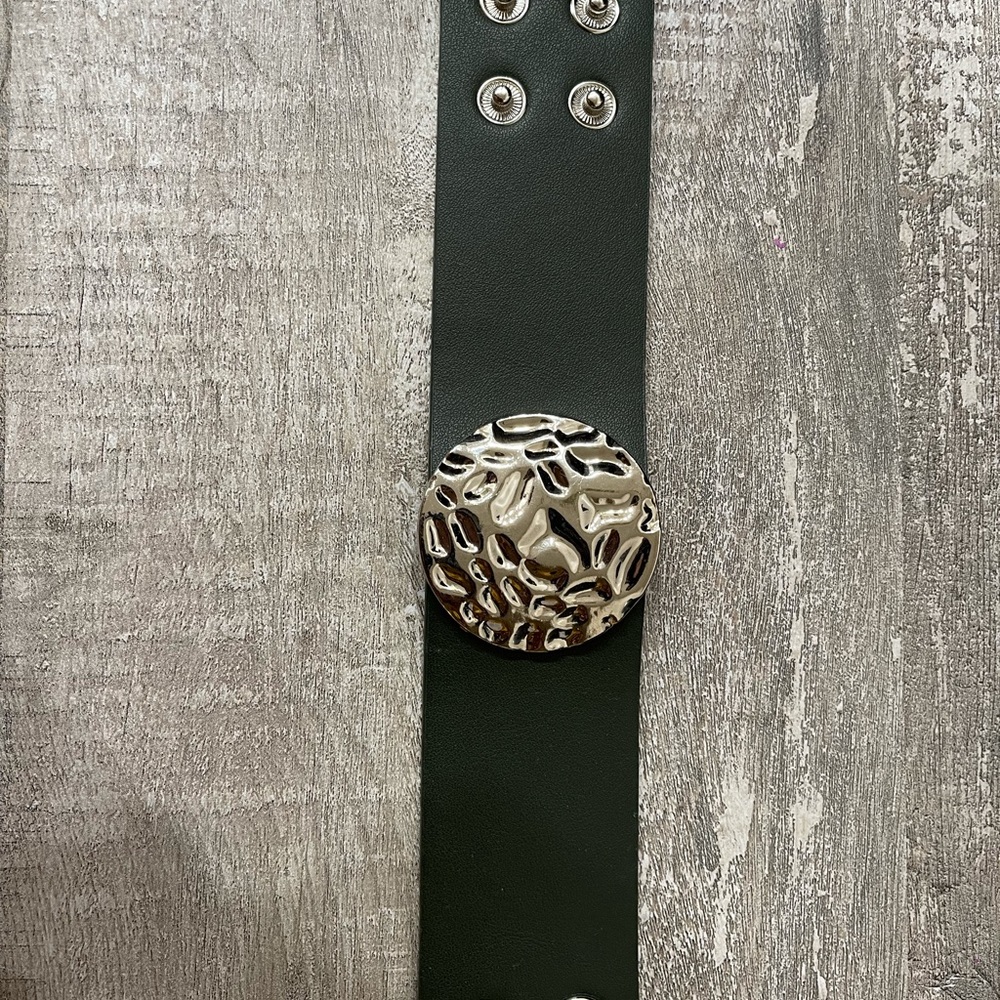 Leather Hunter Green Color Bracelet